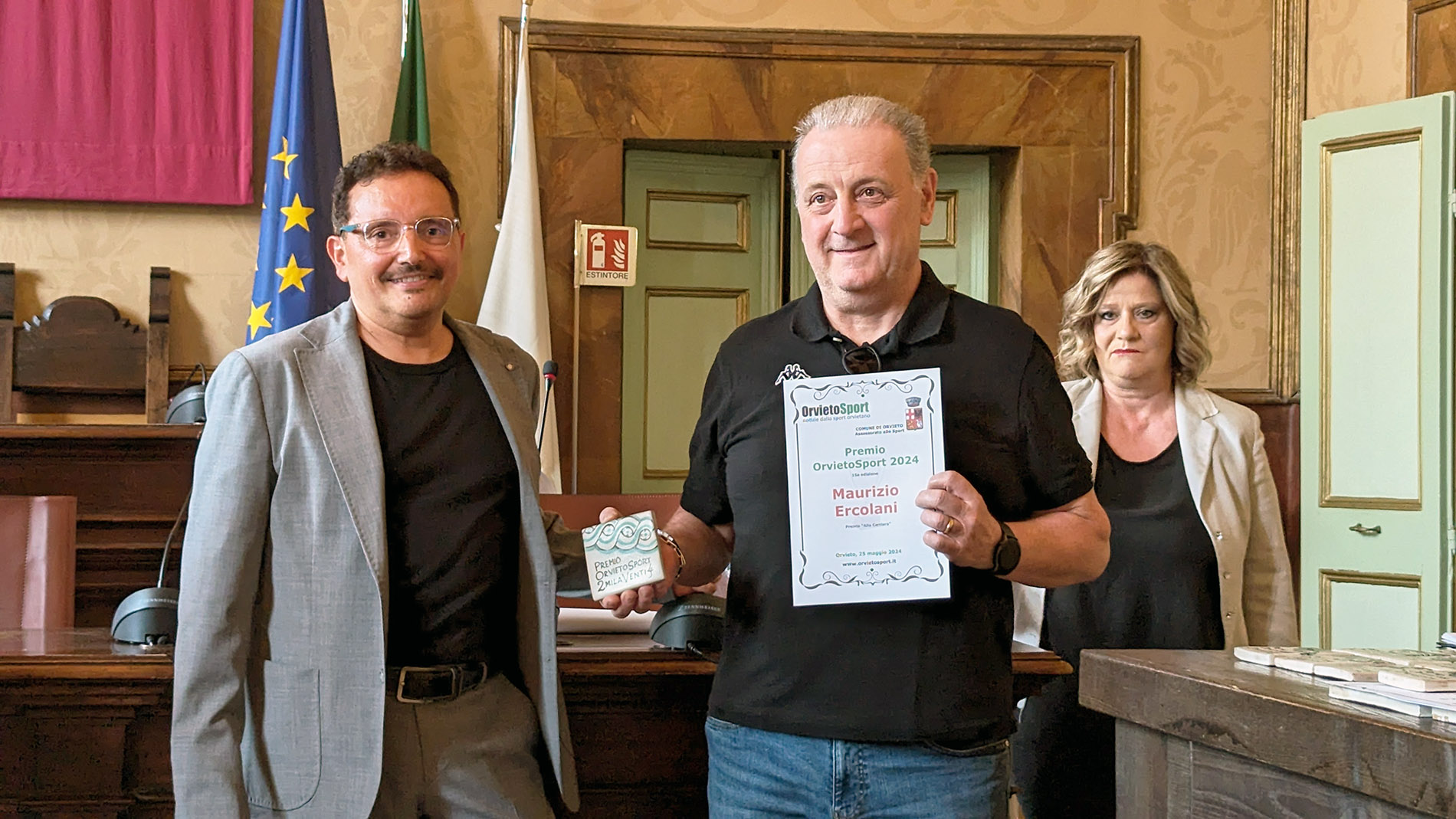 Maurizio Ercolani premiato per la sua storia nella pallavolo orvietana